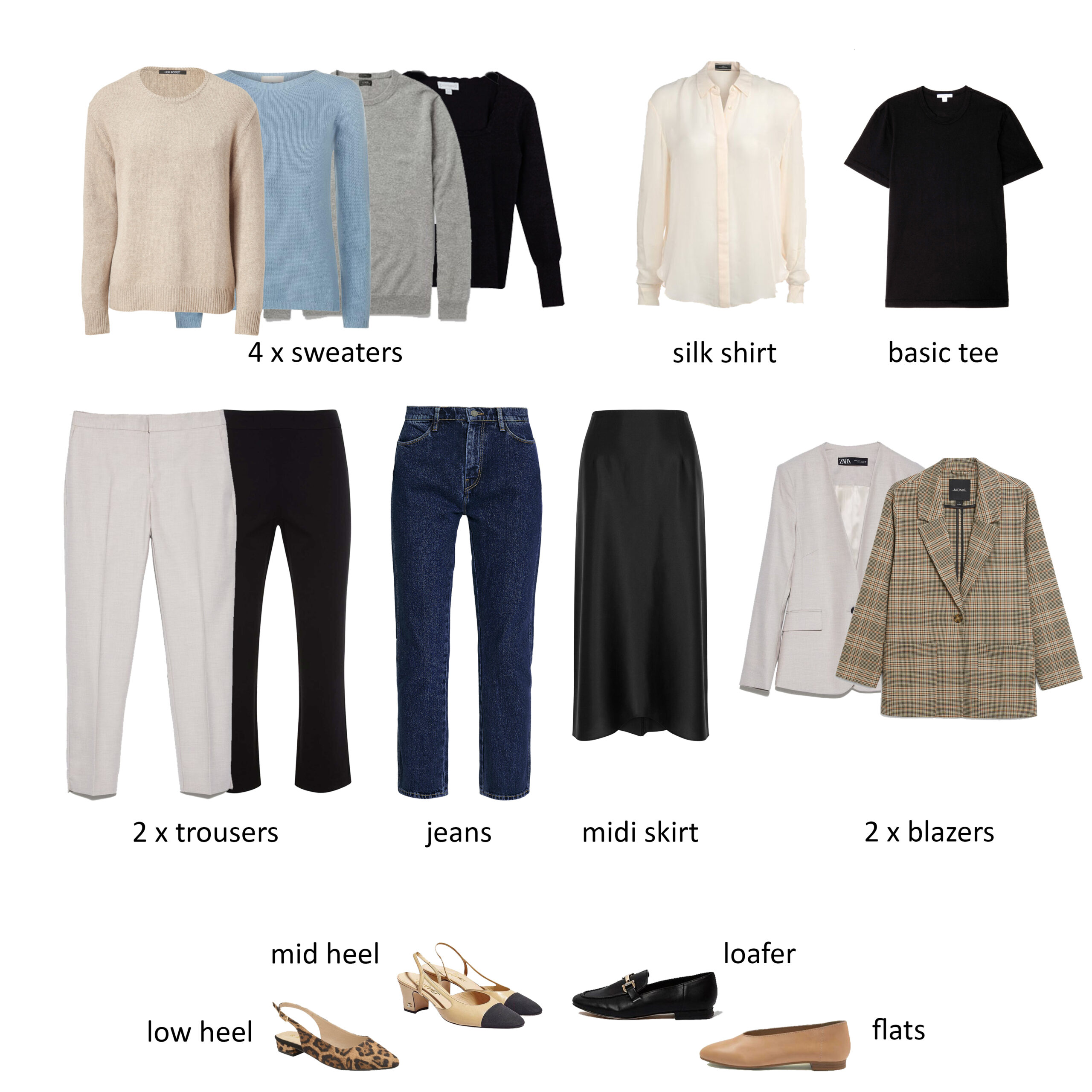 16 Piece Workwear Capsule | 192 Outfit Combinations | Gemma Mclean